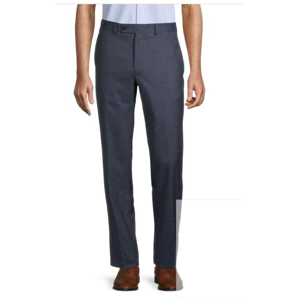 Ted Baker Jarrett Flat Front Trousers Charcoal Blue‎ 32/28 New